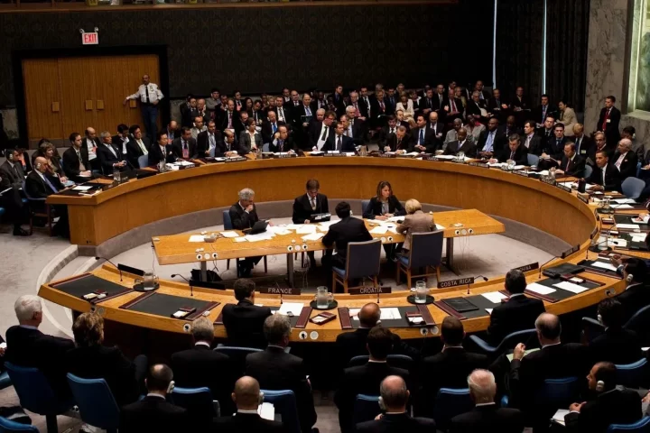 United Nations Security Council chamber.