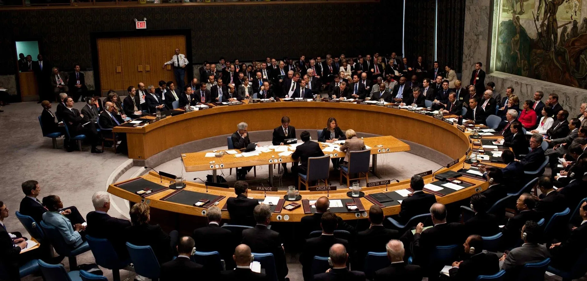 United Nations Security Council chamber.