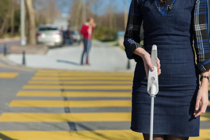 Photo of the WeWalk Smart Cane.