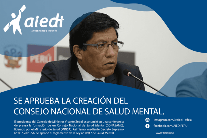 Se aprueba la creación del Consejo Nacional de Salud Mental.