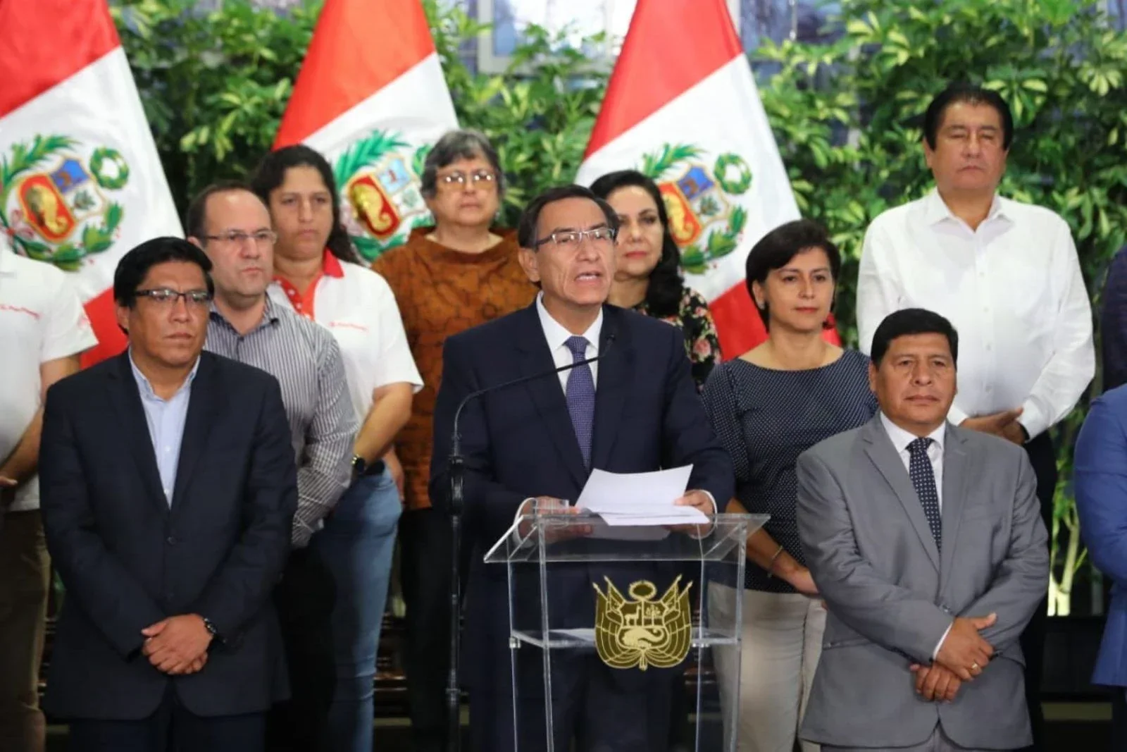 Foto del mensaje de la nación del COVID-19