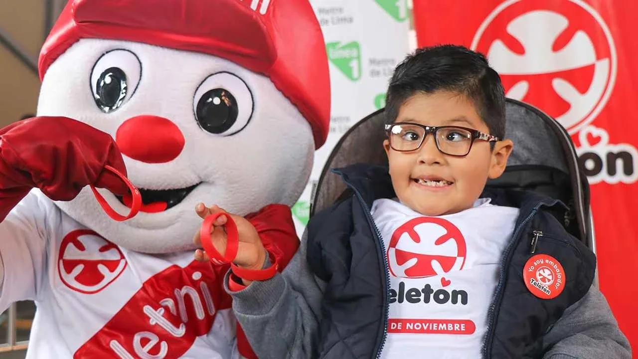 Child featured in the Teletón.