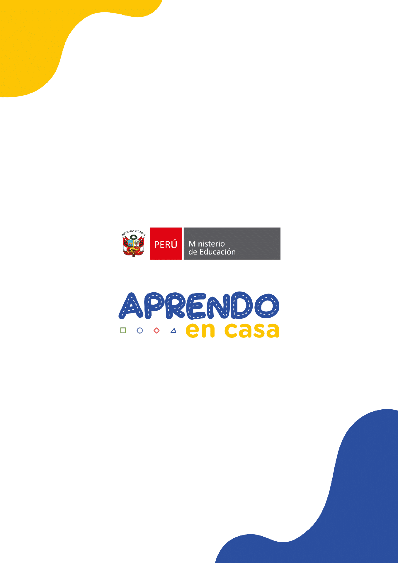 Logo of Peru’s Ministry of Education “Aprendo en casa” educational programme.